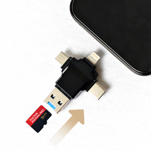 Lecteur de carte Micro-SD, compatible avec tous les téléphones